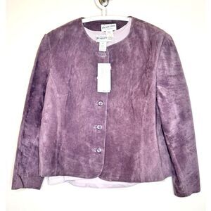 NWT Vintage Pendleton Suede Coat & Matching Top Set Women's‎ Large Purple